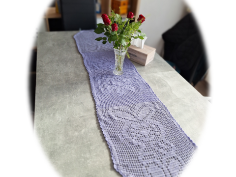 Tischläufer Osterhasi - Filethäkeln