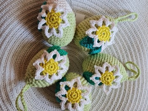 Osterei Deko mit Margerite