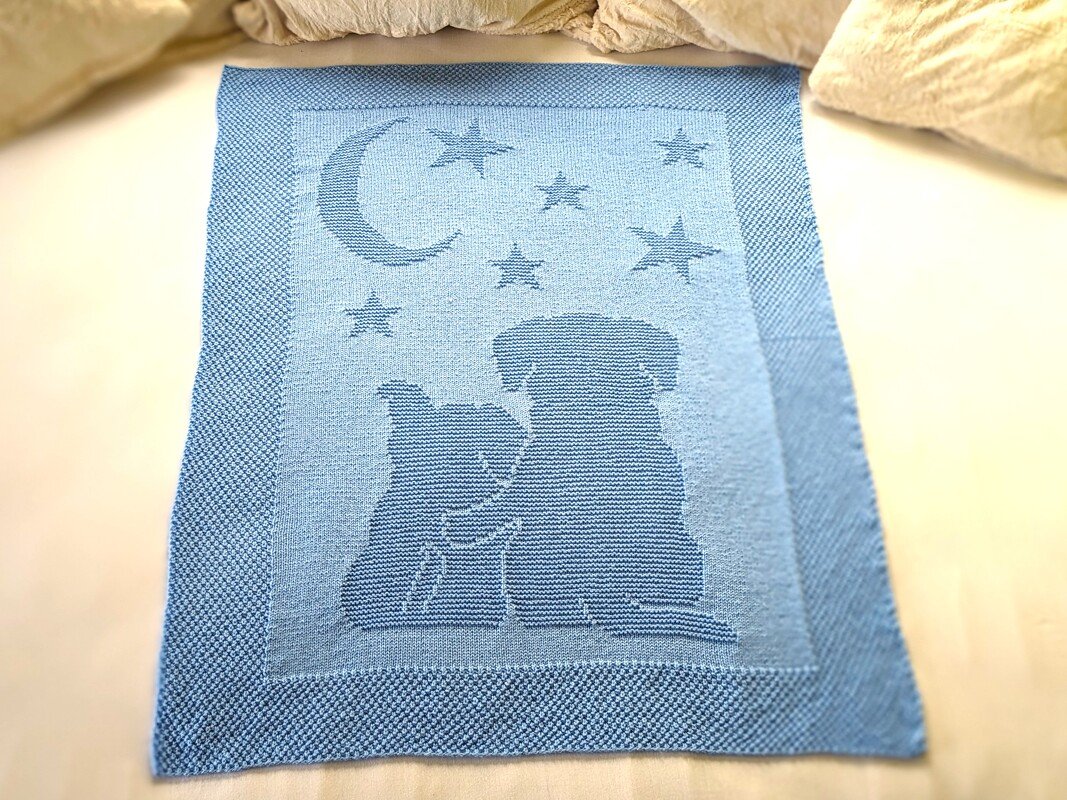Knitting pattern baby / children's blanket "Dream Night II" - easy - Image 7