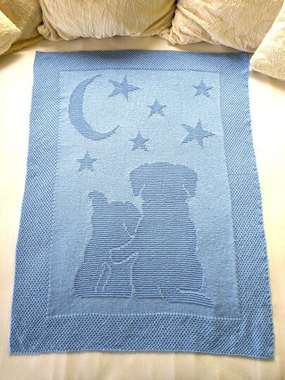 Strickanleitung Baby- / Kinderdecke "Traumnacht II" - einfach