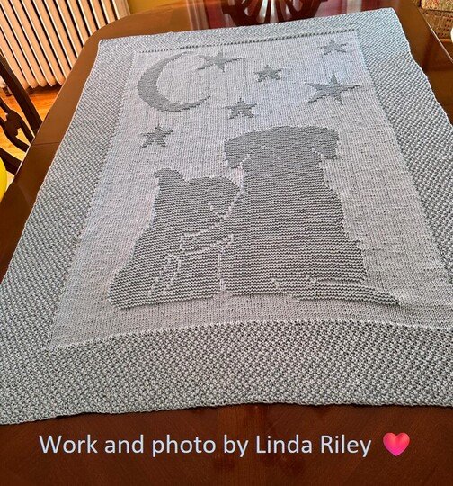 Strickanleitung Baby- / Kinderdecke "Traumnacht II" - einfach