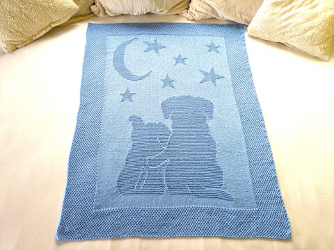 Strickanleitung Babydecke / Kinderdecke "Traumnacht II" - einfach