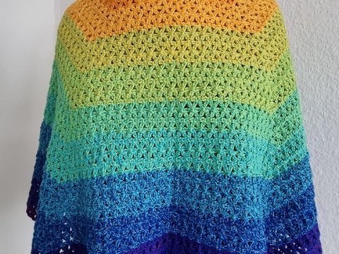 Häkelanleitung Schultertuch Blume des Lebens