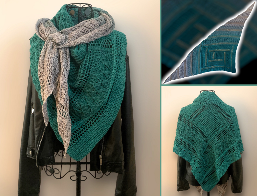 Crochet Pattern Triangular Scarf "Melia"
