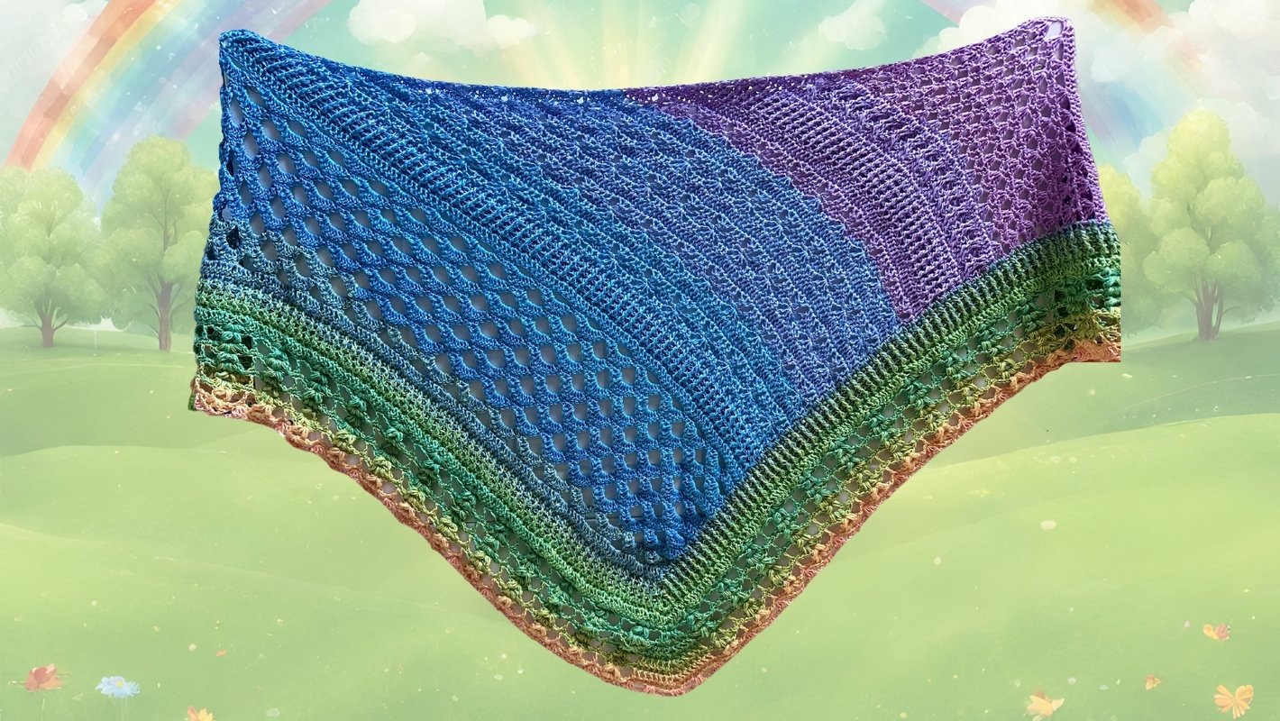 Häkelanleitung Dreieckstuch "Frühlingswetter" - Bild 8