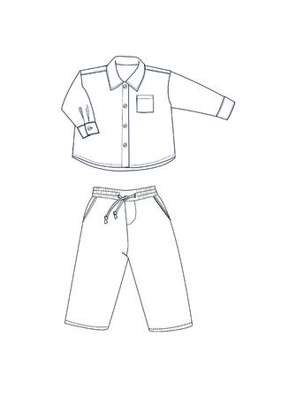 Boys baby / toddler shirt and pants sewing pattern eBook pdf TOM+NOAH