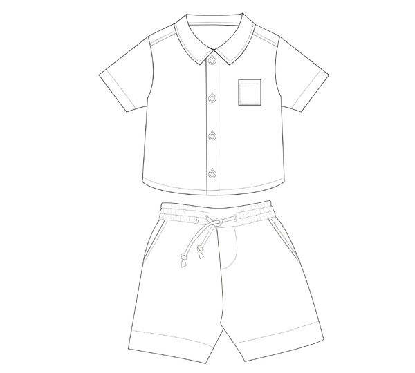 Boys Shirt & Pants Sewing Pattern TOM NOAH – Outfit Set 6M–7Y