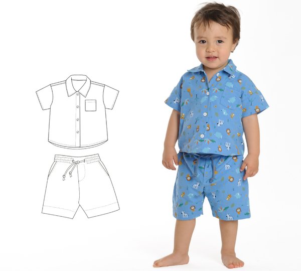 Schnittmuster-Set Tom & Noah – Hemd und Hose für Babys & Kinder PDF