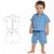 sewing pattern outfit set TOM & NOAH shirt and pants sizes 6m–67y