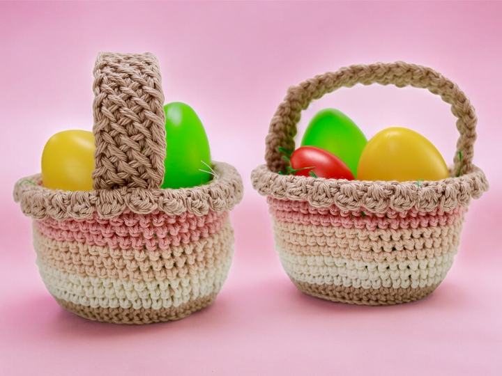 Individuelles Dekokörbchen - Häkelanleitung | Osterkörbchen | Utensilio