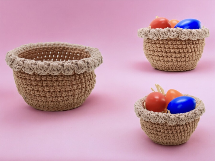 Individuelles Dekokörbchen - Häkelanleitung | Osterkörbchen | Utensilio