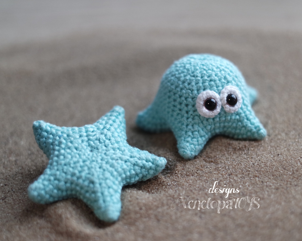 Crochet Starfish Pattern, crocheted sea star pattern