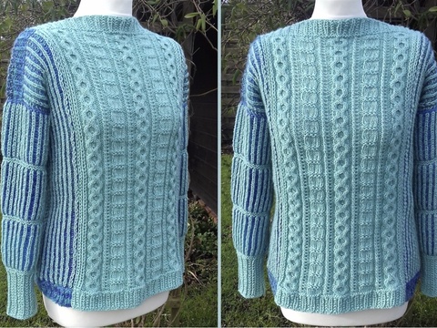 Strickanleitung für Pullover "Bergsee"