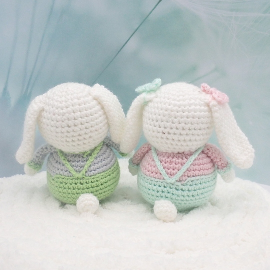 Rosie & Peter Bunny- Crochet Amigurumi Pattern- English