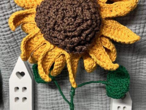 Sonnenblume häkeln #008