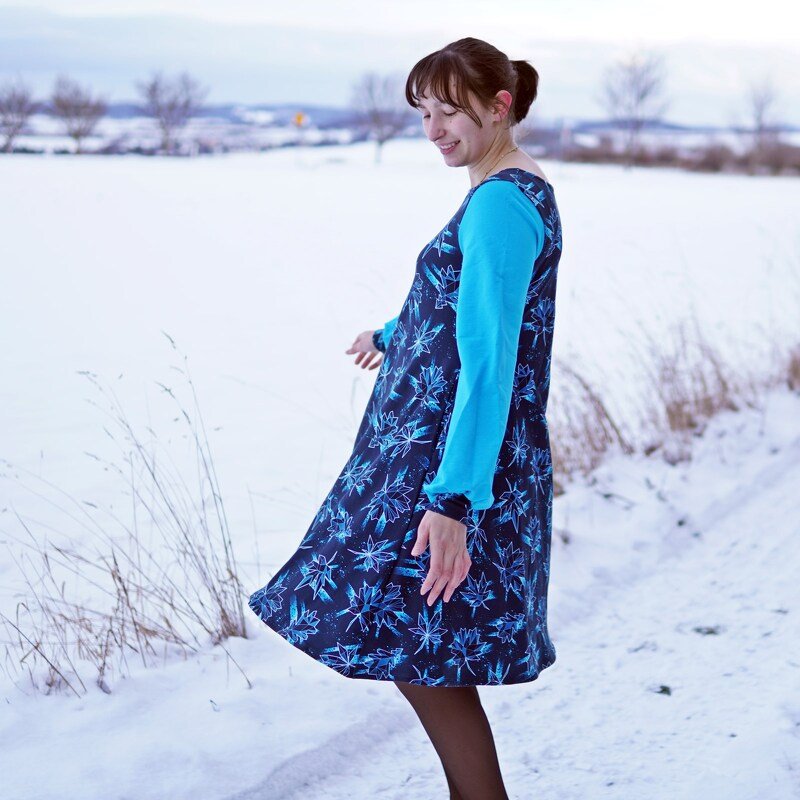 Winter - Kleid nähen Gr. 34-46 Winterkleid Sweatkleid warm Sweat - Bild 13