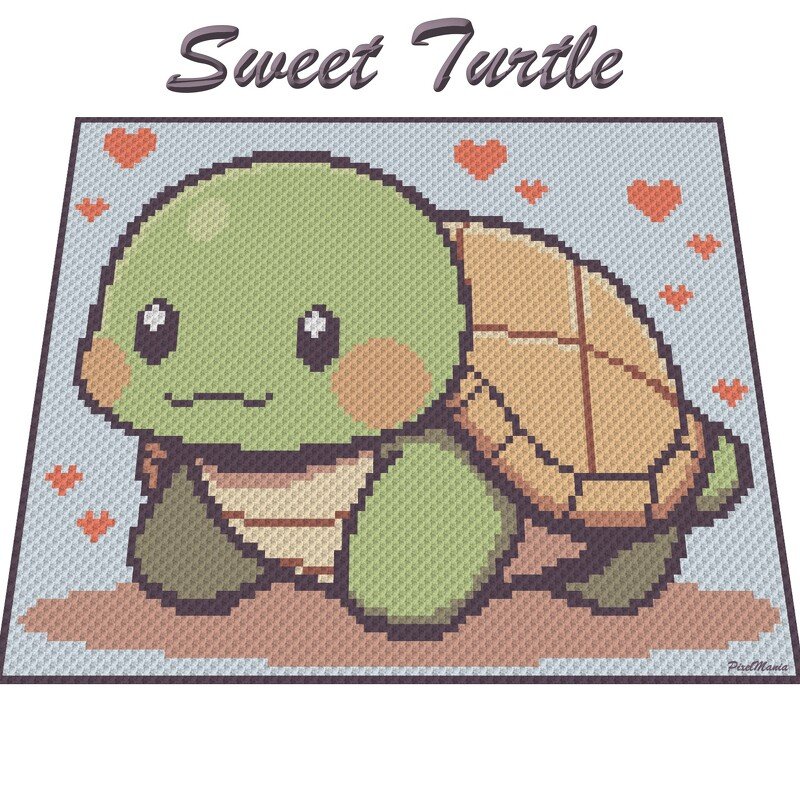 TURTLE - pattern for c2c crochet blanket - Image 3