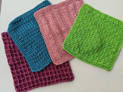 Knit Kitchen Towel Patterns (4 pcs Set)