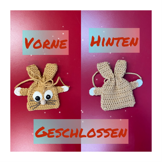 Häkelanleitung: Ostersäckchen in 2 Größen (für Geld- und Gutscheinkarten)