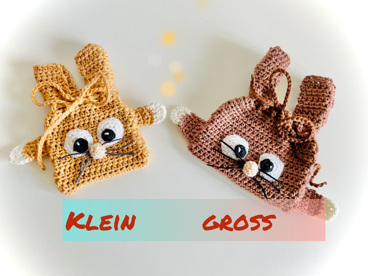 Häkelanleitung: Ostersäckchen in 2 Größen (für Geld- und Gutscheinkarten)