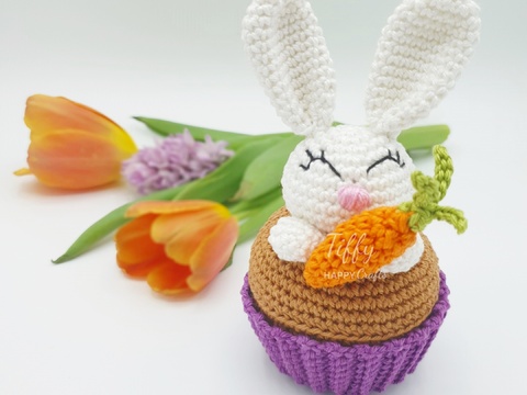 Easter Bunny Cupcake | Bunny Amigurumi Crochet Pattern PDF