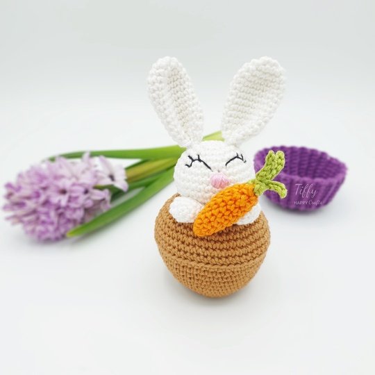 Easter Bunny Cupcake | Bunny Amigurumi Crochet Pattern PDF
