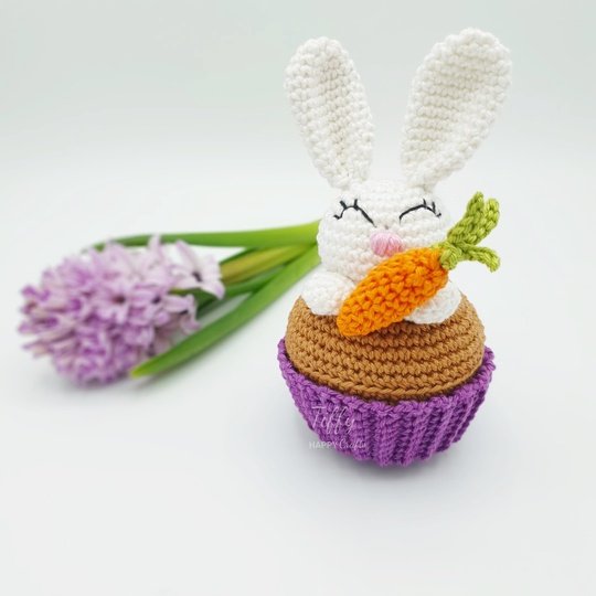 Easter Bunny Cupcake | Bunny Amigurumi Crochet Pattern PDF