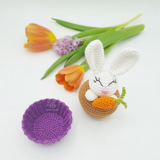 Easter Bunny Cupcake | Bunny Amigurumi Crochet Pattern PDF