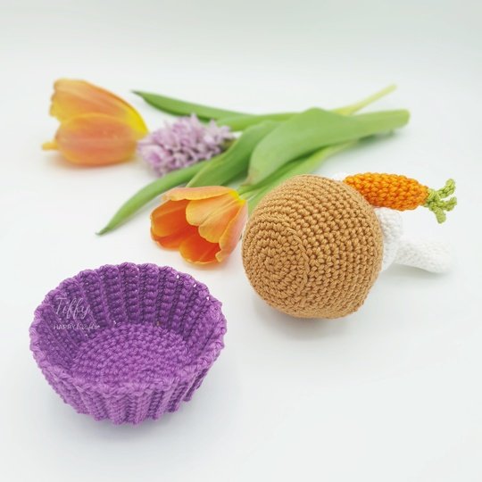 Easter Bunny Cupcake | Bunny Amigurumi Crochet Pattern PDF