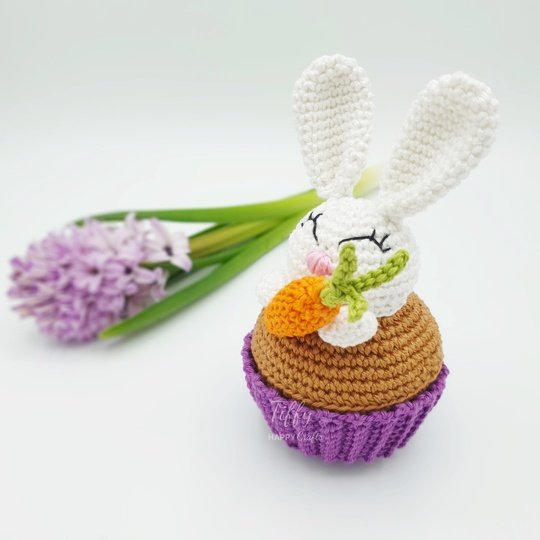 Easter Bunny Cupcake | Bunny Amigurumi Crochet Pattern PDF