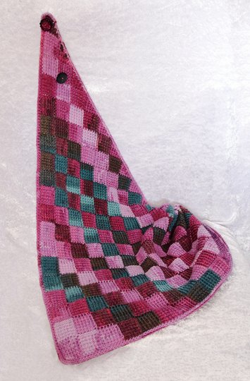 Häkelanleitung Tuch, Dreieckstuch tunesisch gehäkelt Afghan Diamonds