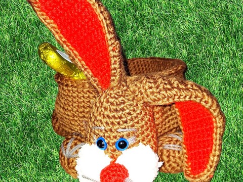 Häkelanleitung Osterkorb " Hase Schnuffel "