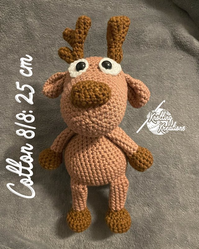 Crochet Pattern Reindeer - Toffee - PDF US Terms - Amigurumi - Image 3