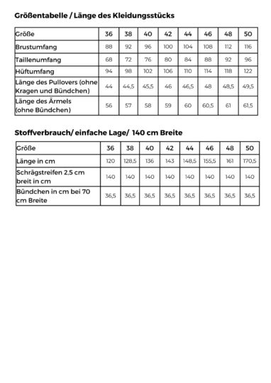 Schnittmuster Pullover 312, Größe 36 - 50, Hoodie, Jacke