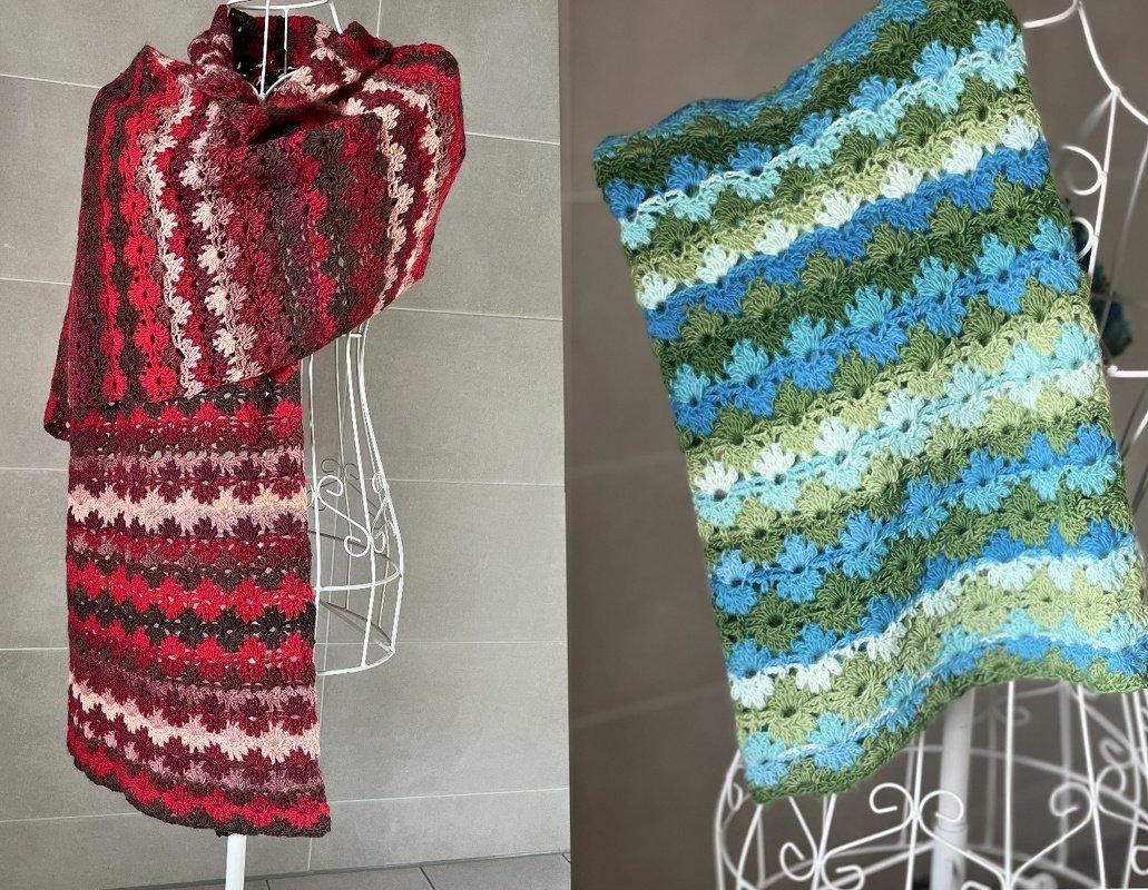 Häkel-Stola und Häkel-Loop Flower-Power