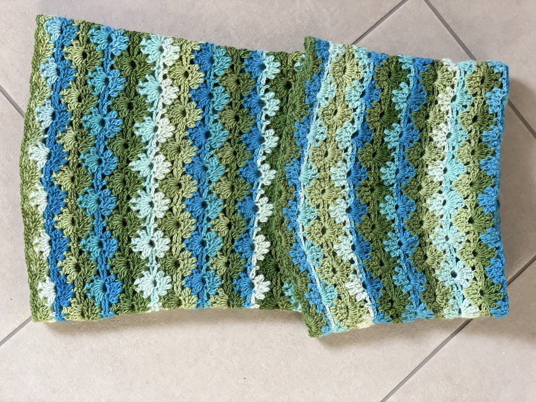 Häkel-Stola und Häkel-Loop Flower-Power - Bild 3