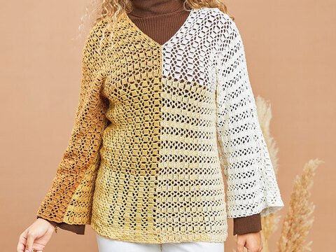 HÄKELPULLI - PATCHY