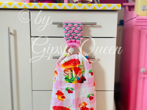 Häkelanleitung Emma Erdbeere Geschirrtuchhalter