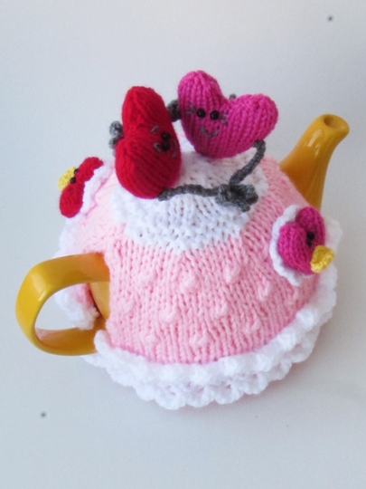 TeaCosyFolk's In Love Hearts Tea Cosy Knitting Pattern