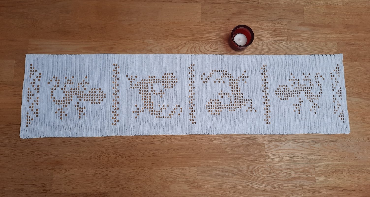 Tischläufer Gecko Häkelanleitung