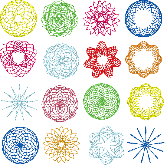 Stickdatei - 49 Zirkel Mandala Mini Blumen 2 bis 4cm Teil 1 - Bild 8