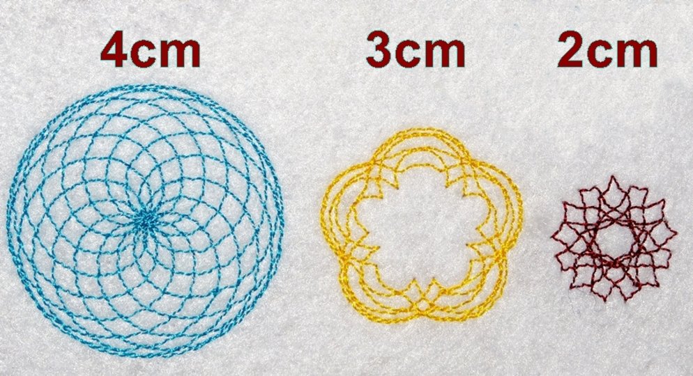 Stickdatei - 49 Zirkel Mandala Mini Blumen 2 bis 4cm Teil 1
