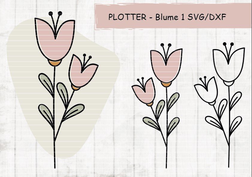 NEU Plotterdatei Wildblume 1