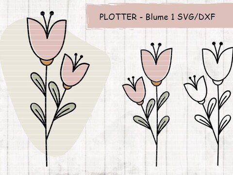 NEU Plotterdatei Wildblume 1