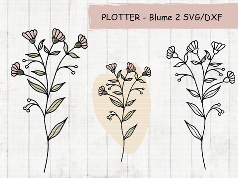 NEU Plotterdatei Wildblume 2