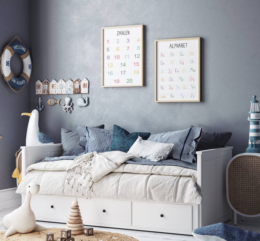 Lernposter Poster Alphabet & Zahlen Poster Vorlage - Bild 5