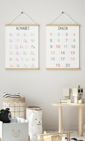 Lernposter Poster Alphabet & Zahlen Poster Vorlage
