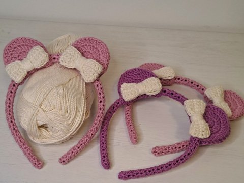 Haarreifen mit Ohren häkeln - Häkelanleitung PDF