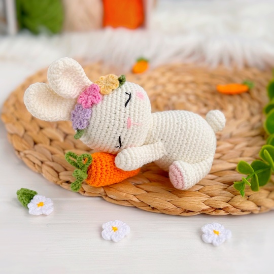 Two Easter bunnies Crochet pattern amigurumi PDF