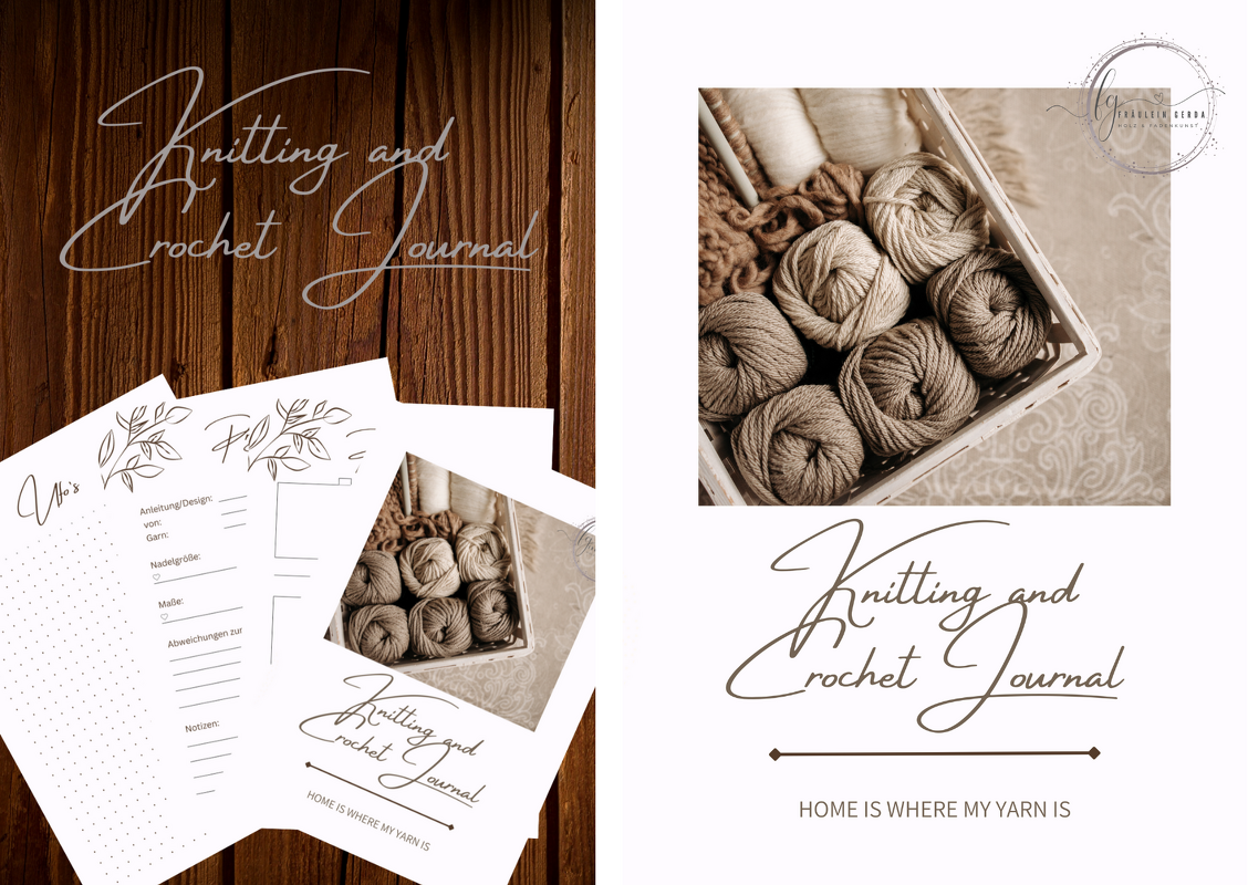 Strick- und Häkel Journal "kleines Set" 8 Seiten